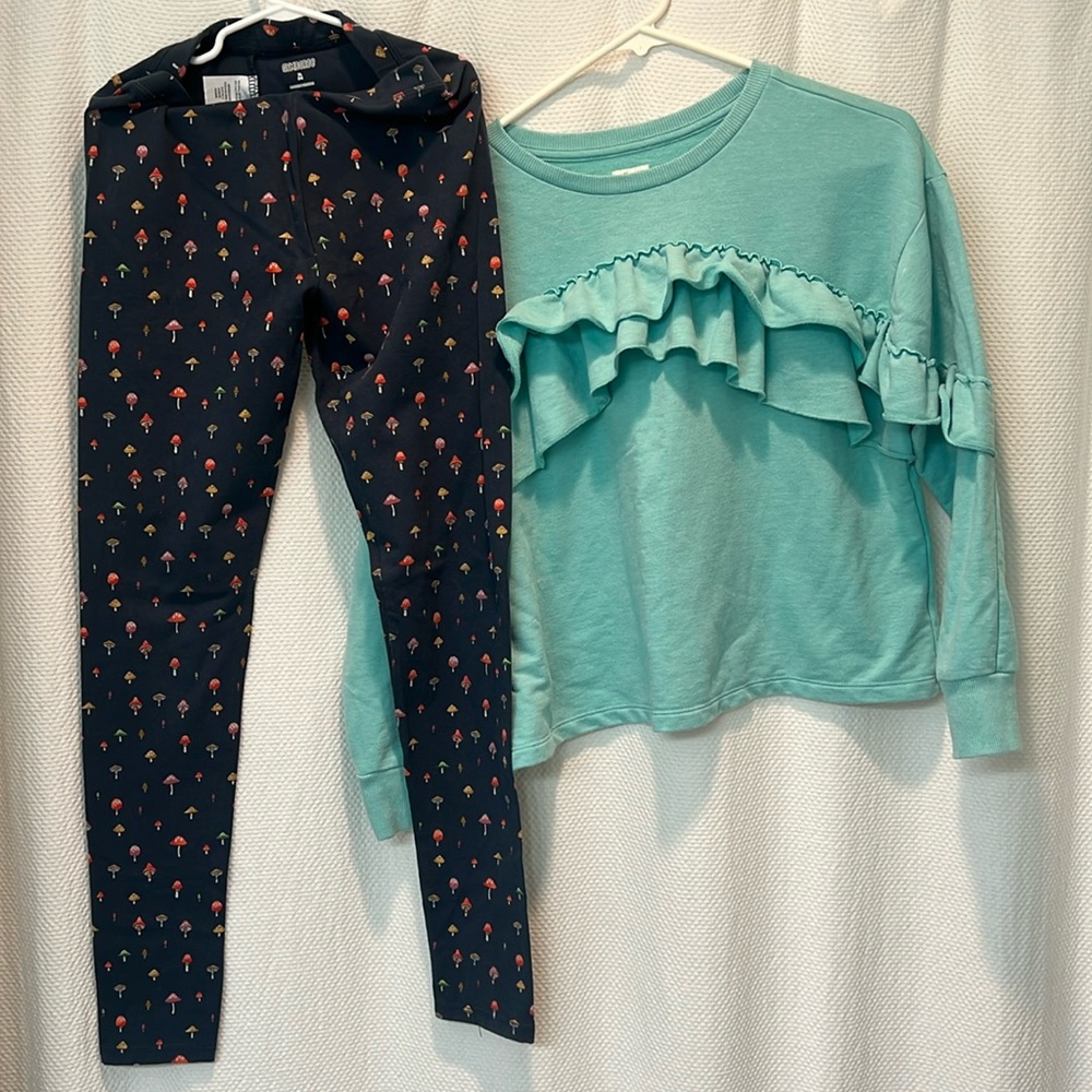 Gymboree size girls 14 leggings and sweatshirt